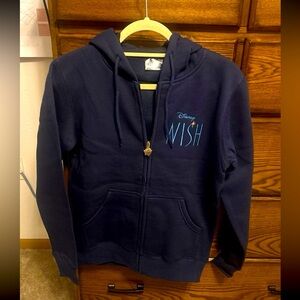 Disney Wish Navy Blue Hoodie Adult Size S